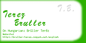 terez bruller business card